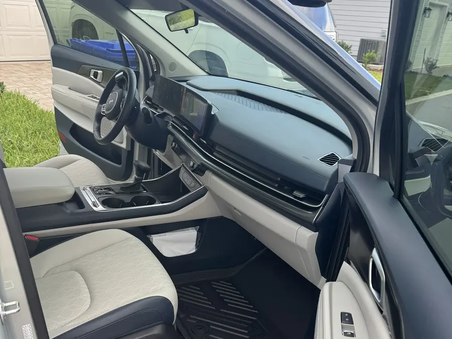 Full front cabin of a real customer vehicle after an interior refresh