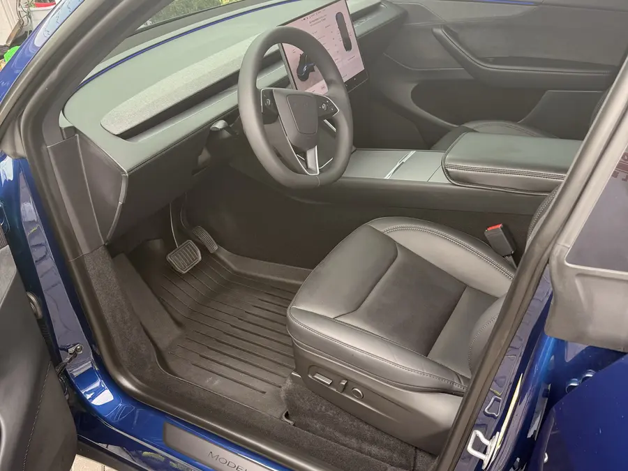 Real customer EV interior and driver seat after a detail